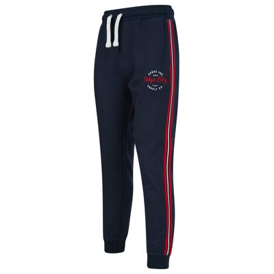 Sweatpants Taper Cuffed Joggers with Tape Detail in Sky Captain Navy Marl / XXL - Tokyo Laundry