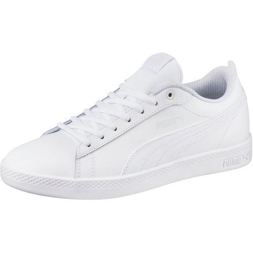 „Sneaker PUMA „“SMASH WNS V2 L““ Gr. 37,5, weiß (puma white, puma white) Schuhe Sneaker“
