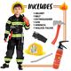Spooktacular Creations Kids Firefighter Costume, Fireman Costume with Complete Firefighter Accessories for Kids Halloween Dress-up Parties, Fireman Role Play