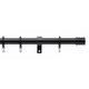 Universal The Poles Company Durable and Contemporary 19mm Curtain Pole Set With Beautiful Finish | Black| 240cm