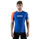 Sanabul NASA Short Sleeve Compression MMA BJJ Wrestling Cross Training Rash Guard (X-Large, Blue Horizon (Blue/Orange))