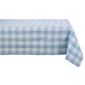 DII Classic Buffalo Check Tabletop Collection for Family Dinners, Special Occasions, Barbeques, Picnics and Everyday Use, 100% Cotton, Machine Washable, Tablecloth, 60x120, Light Blue & White