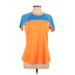 Nike Active T-Shirt: Orange Print Activewear - Women's Size Large