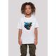 T-Shirt F4NT4STIC "Schmetterling Skull TEE UNISEX" Gr. 158/164, weiß Mädchen Shirts T-Shirts