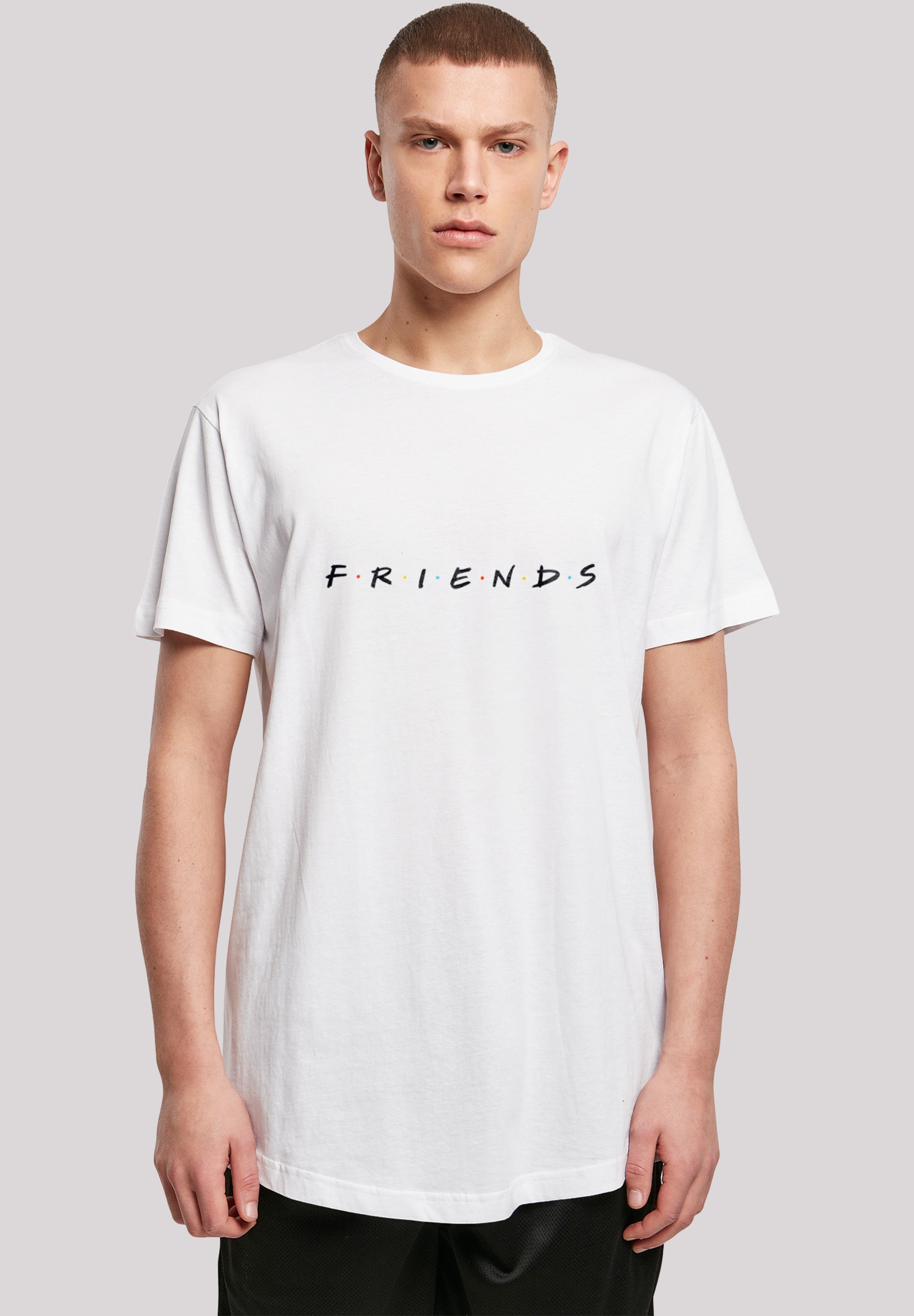 T-Shirt F4NT4STIC "Friends Text Logo'", Herren, Gr. 3XL, weiß, Obermaterial: 100% Baumwolle, regular fit, Rundhals, ohne Bündchen, Shirts, Print Image