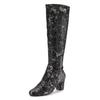 Stiefel "Paillettenverzierter Langschaftstiefel", Damen, Gr. 42, schwarz, Obermaterial: 100% Synthetik. Futter: 100% Textilmaterial. Decksohle: 100% Lederimitat. Laufsohle: 100% Synthetik, LASCANA BELLE AFFAIRE, unifarben, Glitzer, sexy, Schuhe,...