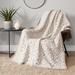 Lucky Brand Feather Knit Yarn Reversible Throws Microfiber/Polyester in Gray/White | 70 H x 50 W in | Wayfair LBW021999