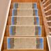 0.39 x 10 W in Stair Treads - Purhome Custom Size Stair Treads by Inches Machine Washable Abstract Volley Design Slip Resistant Soft Medium Pile Stair Treads Synthetic Fiber | Wayfair