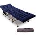 REDCAMP Folding Camping Cot w/ Cotton Mattress Portable Sleeping Cot for Camp Office in Blue | 15 H x 28 W x 75 D in | Wayfair RCA18102+18215