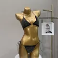 Maillot de bain triangle dos nu avec biscuits pour femme ensemble bikini sexy haute commande