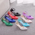 Sandales à bride arrière pour femmes chaussures d'été de marque à talons fins de 7cm en PU de