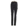 Zara Jeggings - Mid/Reg Rise Skinny Leg Boyfriend: Black Bottoms - Women's Size 4 - Dark Wash