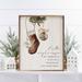 The Holiday Aisle® It's The Simple Magic Stocking Ornament Whitewash Wood in Brown | 20 H x 16 W x 1.5 D in | Wayfair