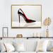 Everly Quinn Fashion Red & Black High Heels Sleek Silhouette I - Print Metal | 24 H x 32 W x 1 D in | Wayfair 196EED137EF64E58BEA82DC3EAE21B62