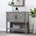 Farmhouse Wood Buffet Sideboard Console Table with Bottom Shelf and 2-Door Cabinet