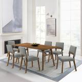 Channell Black or Walnut Wood 7 Piece Dining Set