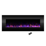 Northwest No Heat Wall Fireplace, Black - 54"