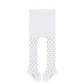 FALKE Unisex Baby Strumpfhose Little Dot B TI Baumwolle dick gemustert 1 Stück, Weiß (Off-White 2040), 62-68