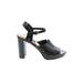 Nine West Heels: Black Print Shoes - Women's Size 9 - Open Toe