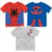 Marvel Spidey and His Amazing Friends Toddler Boys 3 Pack T-Shirts Toddler to Little Kid