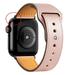 YuiYuKa PU Leather Strap Compatible with Apple Watch Bands 45mm 49mm 40mm 41mm 40mm 42mm 38mm Accessorie PU Leather Wristband Correa Bracelet iWatch Series 8 3 4 5 6 SE 7 9 Ultra B Pink