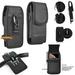 For Universal Universal Vertical Nylon Pouch Holster with Credit Card Belt Clip Loop & Velcro Flip Cover Closure (Fits for 6.7 inch Phone) - Black