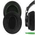 Geekria Comfort Velour Replacement Ear Pads for Audio-Technica ATH-M50X ATH-M50xBT2 ATH-M40X ATH-M30X ATH-M20X ATH-M10 Headphones Ear Cushions Ear Cups Cover Repair Parts (Black)