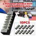 600V 15A 6 Position Dual Row Wire Barrier Screw Terminal Connector Panel Block/Strip Bar TB-1506