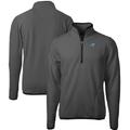 Men's Cutter & Buck Gray/Black MTSU Blue Raiders Cascade Eco Sherpa Fleece Quarter-Zip Pullover Jacket