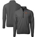 Men's Cutter & Buck Gray/Black Clemson Tigers Cascade Eco Sherpa Fleece Quarter-Zip Pullover Jacket