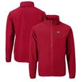 Men's Cutter & Buck Cardinal Arkansas Razorbacks Charter Eco Recycled Full-Zip Jacket