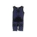 Short Sleeve Outfit: Blue Print Bottoms - Kids Boy's Size 70