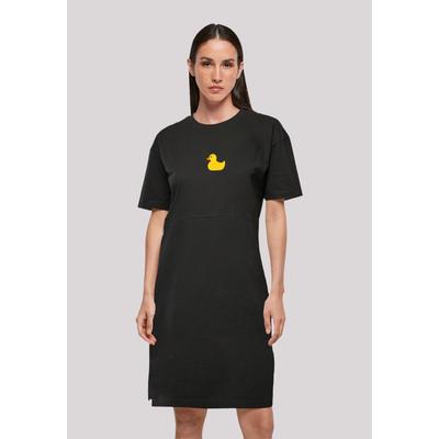 Shirtkleid F4NT4STIC "Ente Gelb", Damen, Gr. 4XL, schwarz, Obermaterial: 100% Baumwolle, casual, oversize, Rundhals, Kurzarm ohne Bündchen, Kleider, Print Image