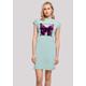 Shirtkleid F4NT4STIC "Pink" Gr. XS, blau (bluemint) Damen Kleider Freizeitkleider Print