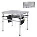 Arlmont & Co. Pujol Folding Powder Coated Aluminum Camping Outdoor Table Metal in Gray | 22.2 H x 23.6 W x 23.6 D in | Wayfair