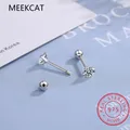 Boucles d'Oreilles Moissanite en Argent Sterling 0.4 Plaqué Or Blanc pour Homme et Femme Clous