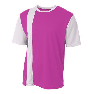 A4 N3016 Athletic Men's Legend Soccer Jersey T-Shirt in Fuschia/White size XL | Polyester A4N3016