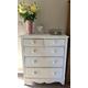 SOLD Vintage shabby chic chest of draws victorian era, hand painted, distressed, bedroom furniture