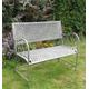 Pewter Garden Bench, Love Seat, Garden Furniture, patio bench, French style, farmhouse, outdoor seating, garden furniture