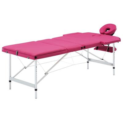 vidaXL Foldable Massage Table 3 Zones Aluminum