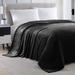 Black Extra Soft Cozy Microfiber Solid Color Throw Picnic Sofa Bed Blanket