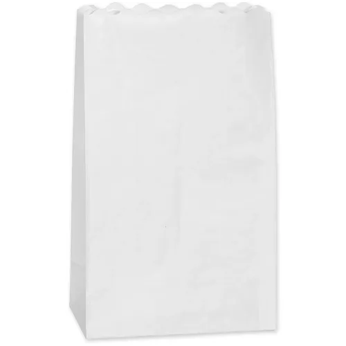 Folia sachets photophores unis, blanc, 24,5 x 14 x 8,5 cm, 10 pièces