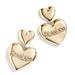 WEAR by Erin Andrews Pittsburgh Steelers Heart Statement Drop Earrings