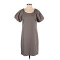 Marc New York Andrew Marc Casual Dress - Shift: Gray Solid Dresses - Women's Size 2