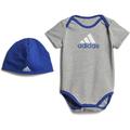 ADIDAS Kinder Sportanzug Essentials Big Logo Body und Beanie Kids Geschenkset, Größe 74 in Silber