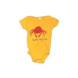 American Apparel Short Sleeve Onesie: Yellow Bottoms - Size 6-12 Month