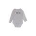 Carter's Long Sleeve Onesie: Gray Marled Bottoms - Size 18 Month