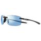 Revo Descend XL: Polarized Filters UV, Large Rimless Rectangle Rectangular Sunglasses, Black Frame with Blue Water Lens (RE 1070XL 01 BL)