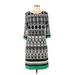 Sandra Darren Casual Dress - Sheath Scoop Neck 3/4 sleeves: Black Dresses - Women's Size 12