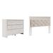 Signature Design by Ashley Altyra Queen Upholstered 2 Piece Dresser Set Upholstered in White | California King | Wayfair PKG009472